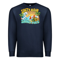 Navy salty hair sandy toes summer Premium Sweatshirt - BarkalooDesign