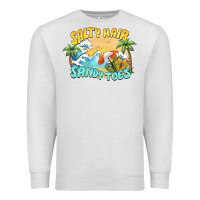 Oatmeal Heather salty hair sandy toes summer Premium Sweatshirt - BarkalooDesign