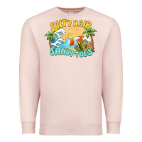 Pale Pink salty hair sandy toes summer Premium Sweatshirt - BarkalooDesign