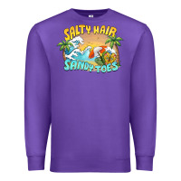 Purple salty hair sandy toes summer Premium Sweatshirt - BarkalooDesign