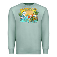 Seafoam salty hair sandy toes summer Premium Sweatshirt - BarkalooDesign