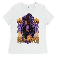 White Bad Witch Black Woman Ladies Tee - texasbilliewilder