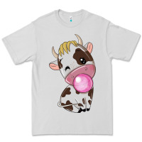 Dove Grey cute cow Premium Tee - texasbilliewilder