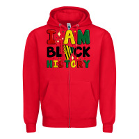 Red i am black history Zipper Hoodie - Artiststas
