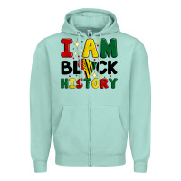 Seafoam i am black history Zipper Hoodie - Artiststas