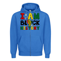True Royal i am black history Zipper Hoodie - Artiststas