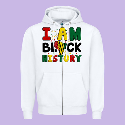 I Am Black History Zipper Hoodie Designed By Artiststas