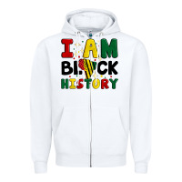 White i am black history Zipper Hoodie - Artiststas