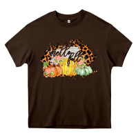 Chocolate Brown Hello fall Heavy Core Tee - Bettercallsaul