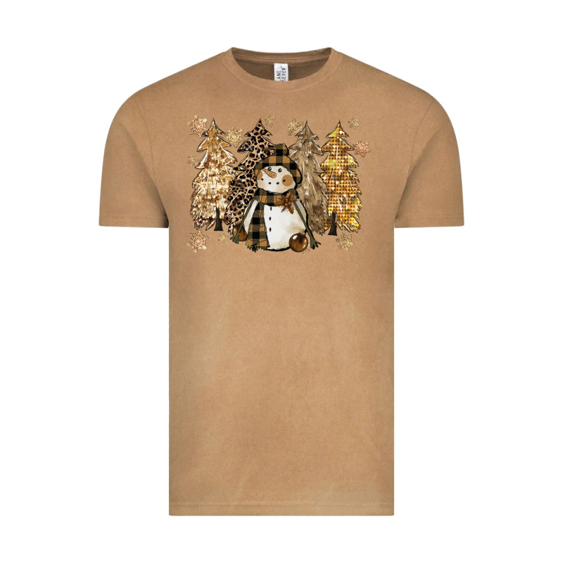 Snowman With Christmas Trees 11inches Vintage Tee by CowGirlArtShop | Teevron