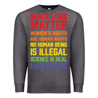 Charcoal Heather Black Lives Matter List Premium Sweatshirt - longCreatives