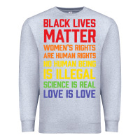 Heather Grey Black Lives Matter List Premium Sweatshirt - longCreatives