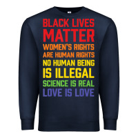 Navy Black Lives Matter List Premium Sweatshirt - longCreatives