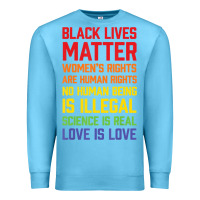 Ocean Blue Black Lives Matter List Premium Sweatshirt - longCreatives