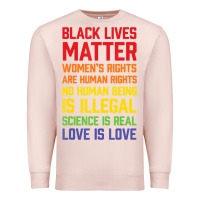 Pale Pink Black Lives Matter List Premium Sweatshirt - longCreatives