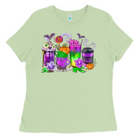 Matcha Halloween Coffee Cups Ladies Tee - texasbilliewilder