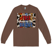 Chestnut Land of the Free Home of the Brave Brushstroke Long Sleeve Tee - Jasminsmagicworld