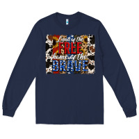 Navy Land of the Free Home of the Brave Brushstroke Long Sleeve Tee - Jasminsmagicworld