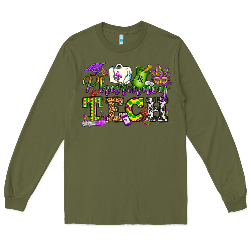 Mardi Gras Pharmacy Tech Long Sleeve Tee by OliviaCreatesArt | Teevron