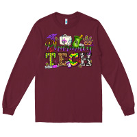 Burgundy mardi gras pharmacy tech Long Sleeve Tee - OliviaCreatesArt