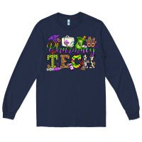 Navy mardi gras pharmacy tech Long Sleeve Tee - OliviaCreatesArt