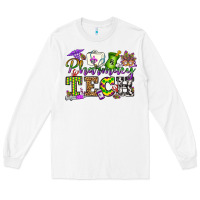 White mardi gras pharmacy tech Long Sleeve Tee - OliviaCreatesArt