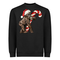 Black Christmas Candy Cane Baby Gorilla Heavyweight Sweatshirt - LillyAllenDesigns