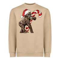 Mushroom Christmas Candy Cane Baby Gorilla Heavyweight Sweatshirt - LillyAllenDesigns