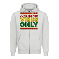 Dove Grey juneteenth vibes only Zipper Hoodie - Artiststas
