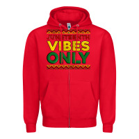 Red juneteenth vibes only Zipper Hoodie - Artiststas