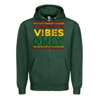 Sports Green juneteenth vibes only Zipper Hoodie - Artiststas