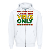 White juneteenth vibes only Zipper Hoodie - Artiststas