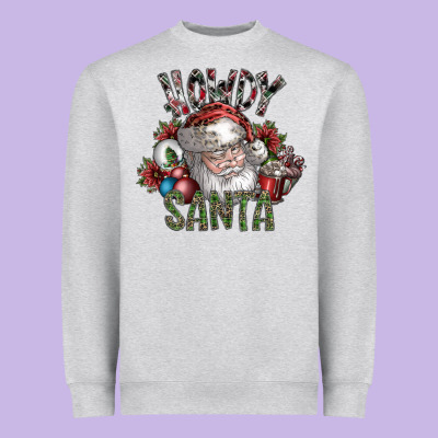 Howdy Santa Heavyweight Sweatshirt Designed By Sublimationcraftshop