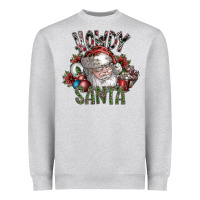 Heather Grey howdy santa Heavyweight Sweatshirt - SublimationCraftShop