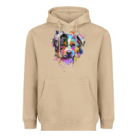 Mushroom Splash Art Australian Shepherd   Aussie Lover Gifts Heavyweight Hoodie - longCreatives