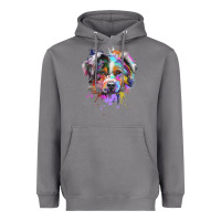 Storm Splash Art Australian Shepherd   Aussie Lover Gifts Heavyweight Hoodie - longCreatives