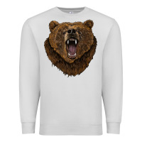 Dove Grey bear head Premium Sweatshirt - BarkalooDesign