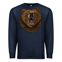 Navy bear head Premium Sweatshirt - BarkalooDesign