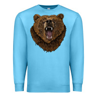 Ocean Blue bear head Premium Sweatshirt - BarkalooDesign