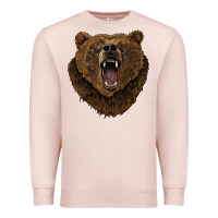 Pale Pink bear head Premium Sweatshirt - BarkalooDesign