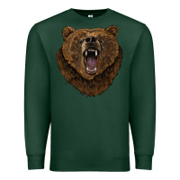 Sports Green bear head Premium Sweatshirt - BarkalooDesign
