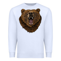 White bear head Premium Sweatshirt - BarkalooDesign