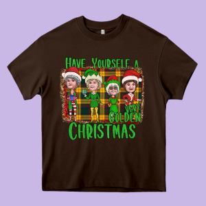Have Yourself A Very Golden Christmas Heavy Core Tee Designed By Bettercallsaul