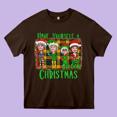 Have Yourself A Very Golden Christmas Heavy Core Tee Designed By Bettercallsaul