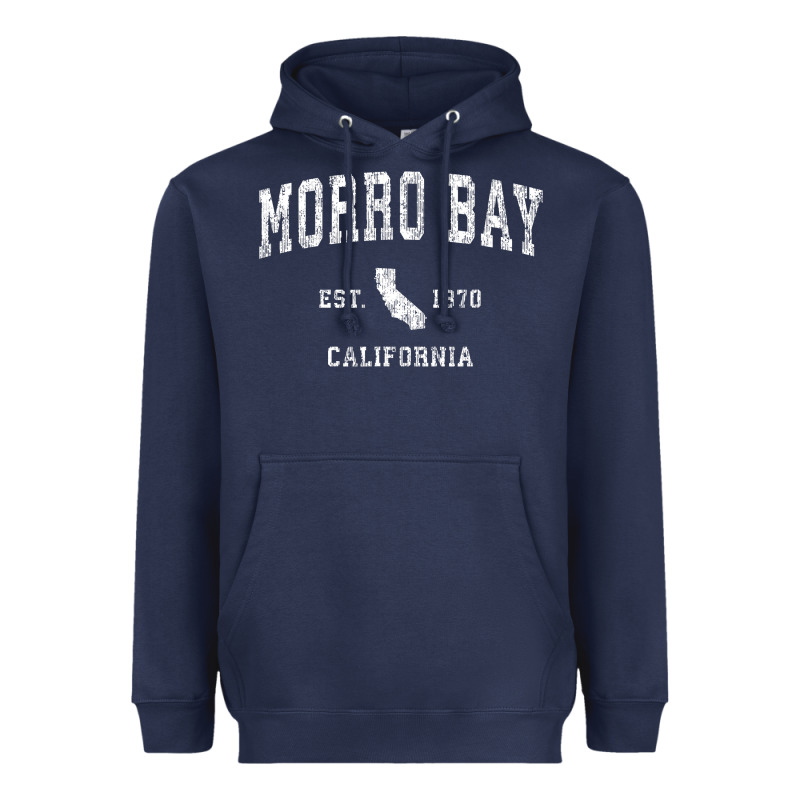 Morro Bay California Ca Vintage Athletic Sports Design Heavyweight Hoodie by longCreatives | Teevron