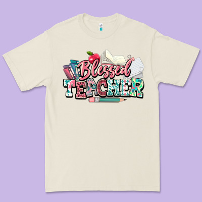Blessed Teacher School Premium Tee Designed By Nancycooperartshop