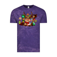 Cloud Purple reindeer joy christmas Vintage Tee - CowGirlArtShop