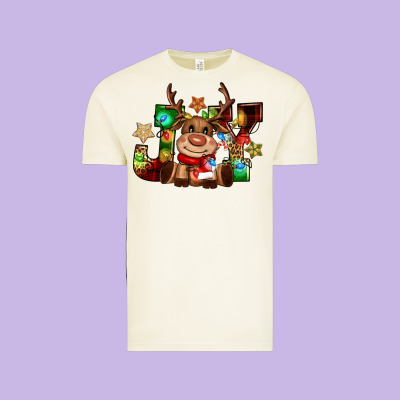 Reindeer Joy Christmas Vintage Tee Designed By Cowgirlartshop