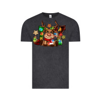 Vintage Black reindeer joy christmas Vintage Tee - CowGirlArtShop