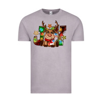 Vintage Zinc reindeer joy christmas Vintage Tee - CowGirlArtShop